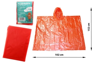 Pláštěnka dětská červená S/M 40122R